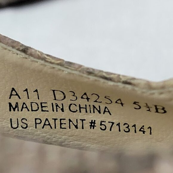 Cole Haan Nike Air Open Toe Animal Print Buckle Detail Slingback Pumps 8.5 Chic - Picture 10 of 10